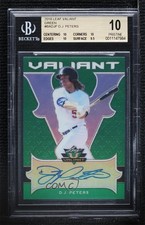 2018 Leaf Valiant Green 61/99 DJ Peters #BA-DJP BGS 10 PRISTINE Auto hg6