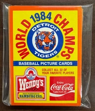 1984 Topps Wendy's Coca Cola Detroit Tigers World Champs Team Set (23) NM-MT