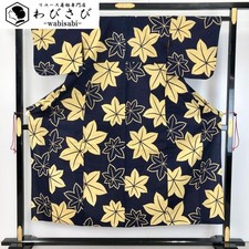 SUMMER KIMONO YUKATA Maple Leaf Pattern Japanese Kimono K-4845