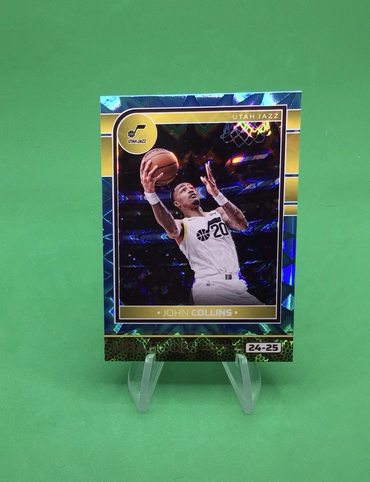 2024-2025 Panini NBA Hoops Basketball John Collins #24 Teal Explosion Jazz, LA!