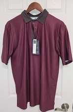 BOSTON SCOTT - Burgundy/Grey Golf Polo - Men's Size L (BRAND NEW W/TAGS!!)