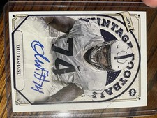 2023 Onyx Olu Fashanu Blue Ink On Card Auto