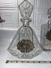 Godinger Shannon Crystal Dublin Crystal Decanter Triangular Silver plate Gin tag — photo 9