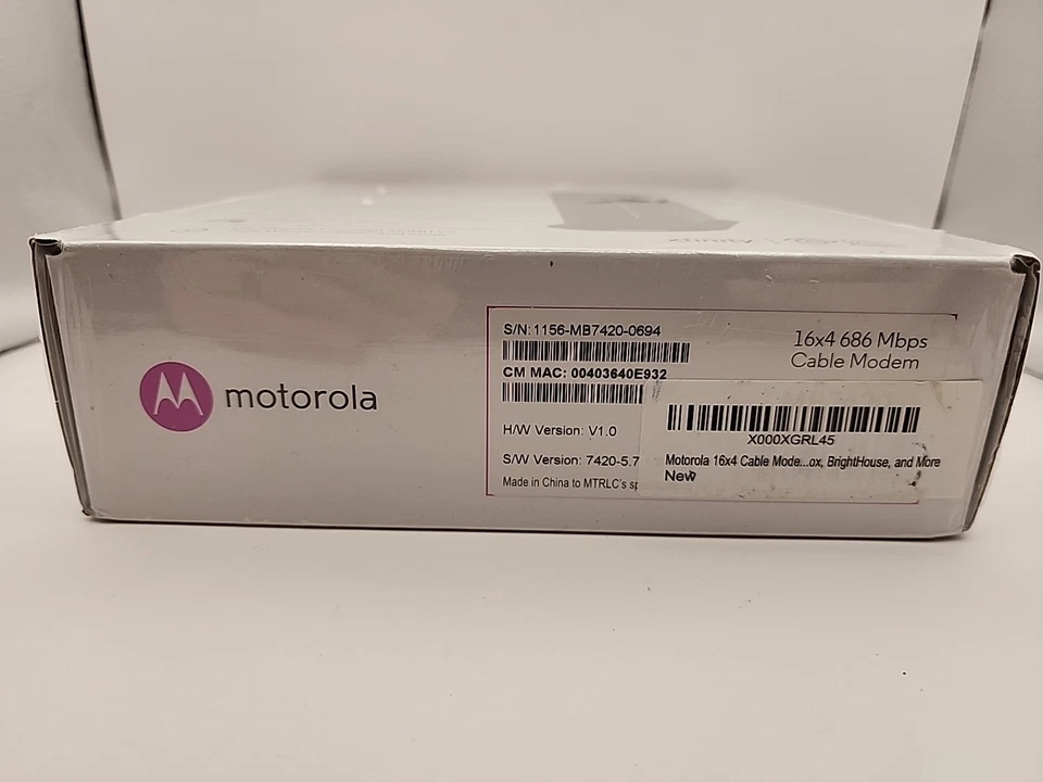 Motorola MB7420 16x4 High Speed ​​Cable Modem 686 Mbps - Image 3 of 4