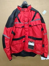 FirstGear Mens Jaunt T2  Adventure Touring Motorcycle Jacket Red Size 2XLT NOS