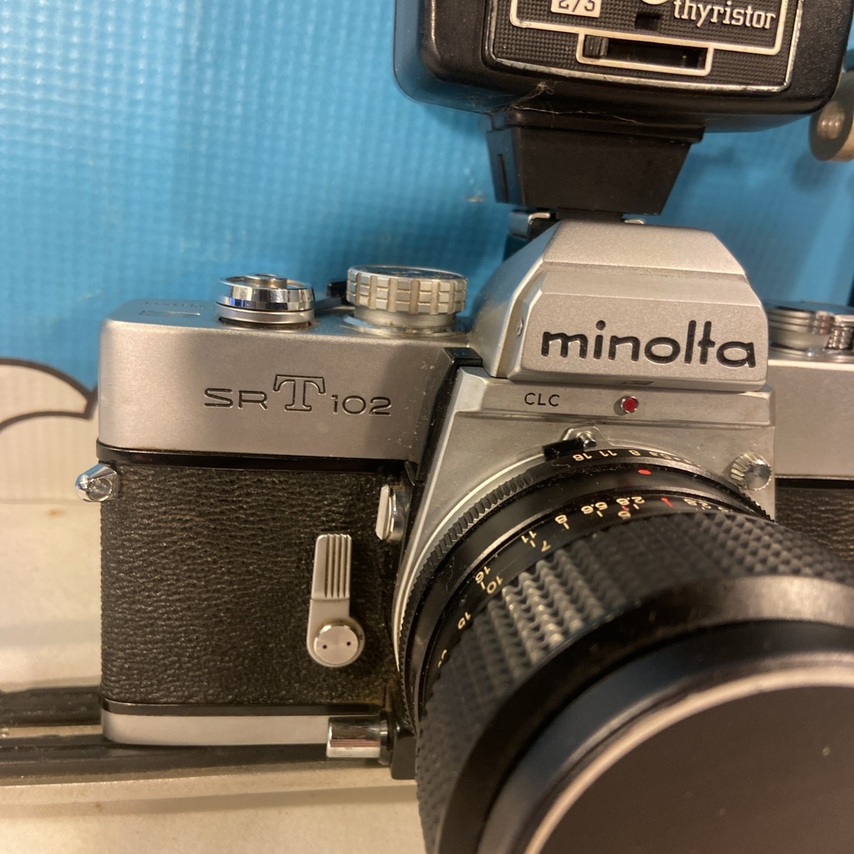 MINOLTA SRT 102 CAMERA WITH ACCESSORIES UNABLE TO TEST SOLD FOR