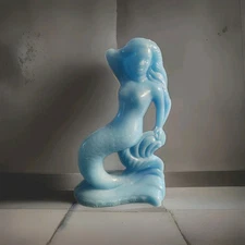 Weeki Wachee Mermaid Show Florida Mold A Rama Mermaid Wax Figure Souvenir 5"