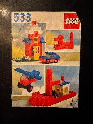 Vintage 1984 LEGO 533 Basic Building Set Instructions Manual Only