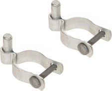 2 Pack Chain Link Fence Frame Gate Post Male Hinge with 1-5/8 Inch, Silver