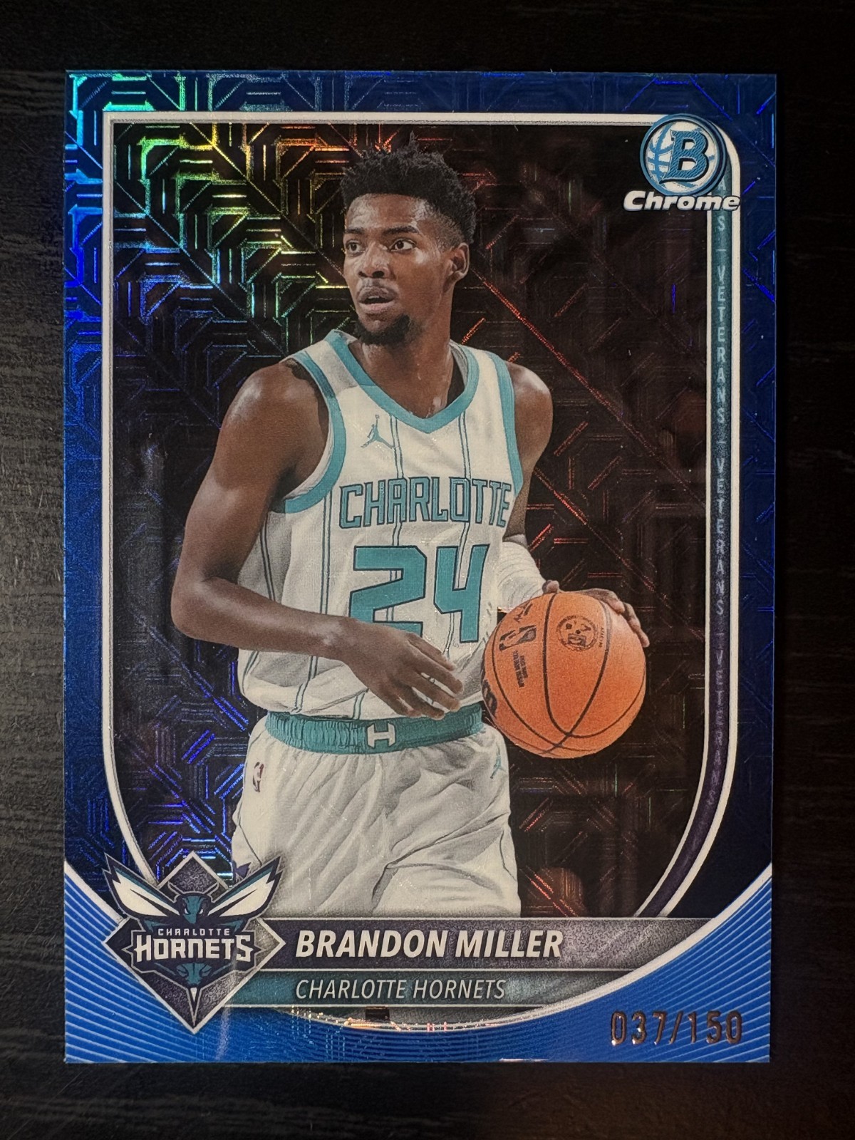 2025-26 Bowman Chrome Brandon Miller #BCV-87 Blue Mojo Refractor /150