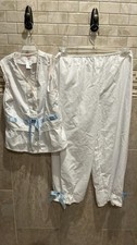 American Girl Girl child Size large Rebecca Pajamas White bloomer pants top