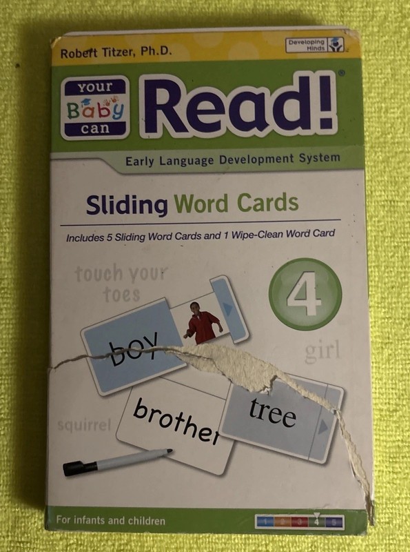 Your Baby Can Read Vol. 4, Sliding Word Card Set Robert Titzer, FAST SHIPPING!