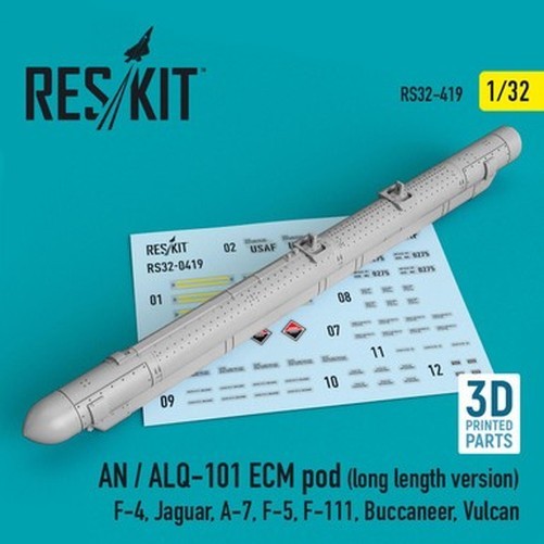 Reskit RS32-0419 1/32 AN / ALQ-101 ECM Pod Long