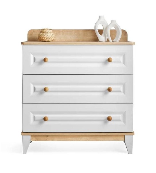 Hochwertige Kommode Schlafzimmer 3-Schubladen Sideboard Holz MöBel-image