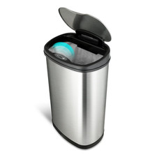 Automatic Kitchen Trash Can, 13 Gallon Stainless Steel, Motion Sensor Hands free