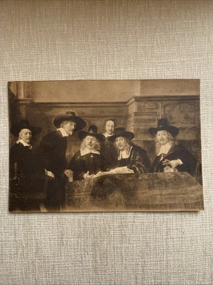 Vintage 1950s The Syndics Of The Drapers Guild Rembrandt 1662 Original USA Print