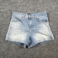 Lee Fresh Day Denim Shorts Womens 8 Blue Cotton Stretch High Waisted Street Wear
