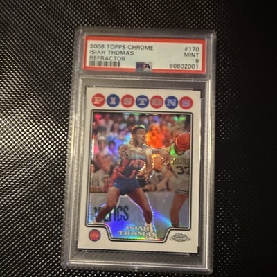 2008-09 Topps Chrome Isiah Thomas Refractor #170 PSA 9 Detroit Pistons
