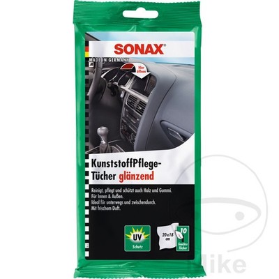 SONAX Pack 10 Polishing Cloths for Cleaning Plastics