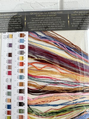 Kit Point De Croix Dimensions Gold Collection - Tournesol Et Jardin - Aida 18ct