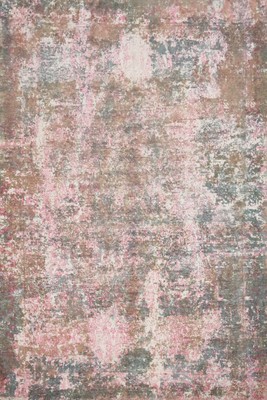 Chic Abstract handmade Area Rug 5x8 with Blush Tones and Distressed Look Carpet