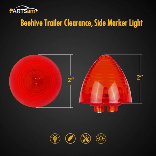Luces LED rojas duraderas impermeables de 2 pulgadas para ATV y motocicleta, paquete de 10 - Imagen 6 de 8