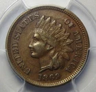 1869 PCGS/CAC XF45 INDIAN HEAD CENT