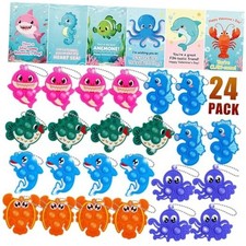 Valentine's Day Cards for Kids School Exchange - 24 Pack Gift Set with pop 24