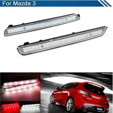 Clear Lens Led Bumper Reflector Backup Tail Brake Lights For Mazda 3 Axela 04-09