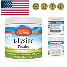 L-Lysine Powder, Free-Form Amino Acid, 960 mg, Supports Healthy Tissue  Musc...