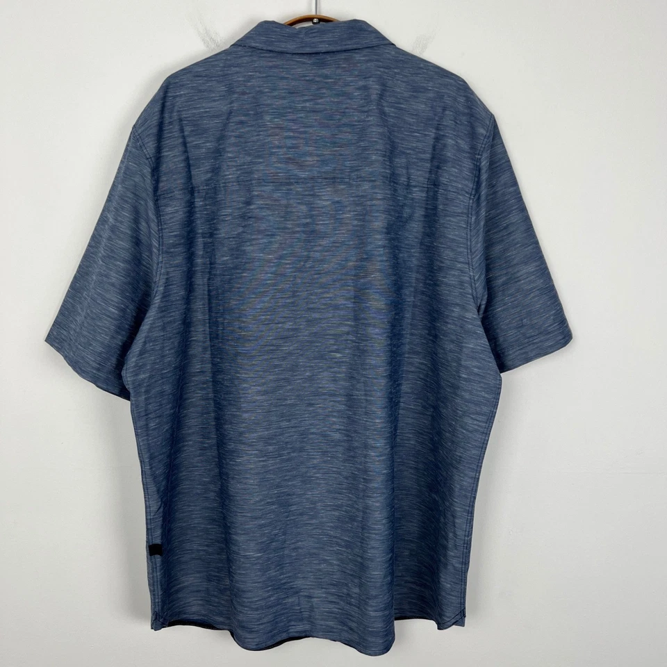 Lululemon Lululinen Men's Short-Sleeve Button Up Shirt Club Blue Size XXL - Image 4 of 4