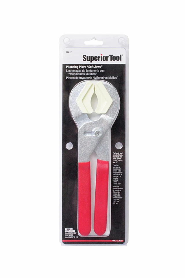 Alicates de plomería de mandíbula suave 6012, talla única, rojos Foto 2 de 2