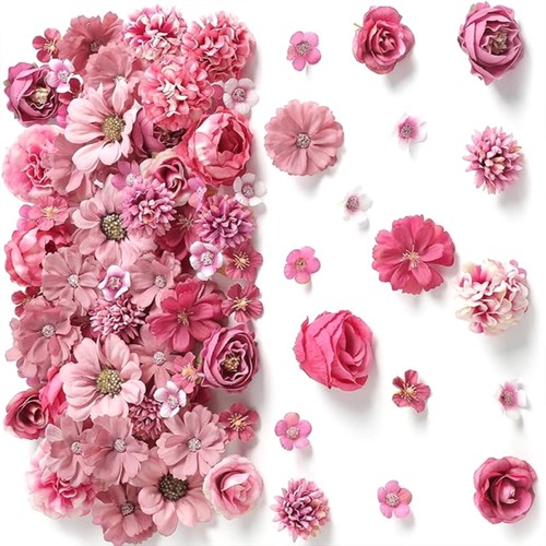 80Pcs Artificial Flower Heads 25-43mm for Wedding Bouquets Cake Top Decoration - Picture 4 of 14