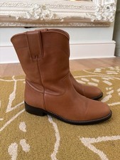 Duoboots Tan Leather Western Style Boot Size 38 UK5
