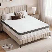 Extra Firm Mattress Topper Full: 4 Inch High Density Bed Topper Extra Support...