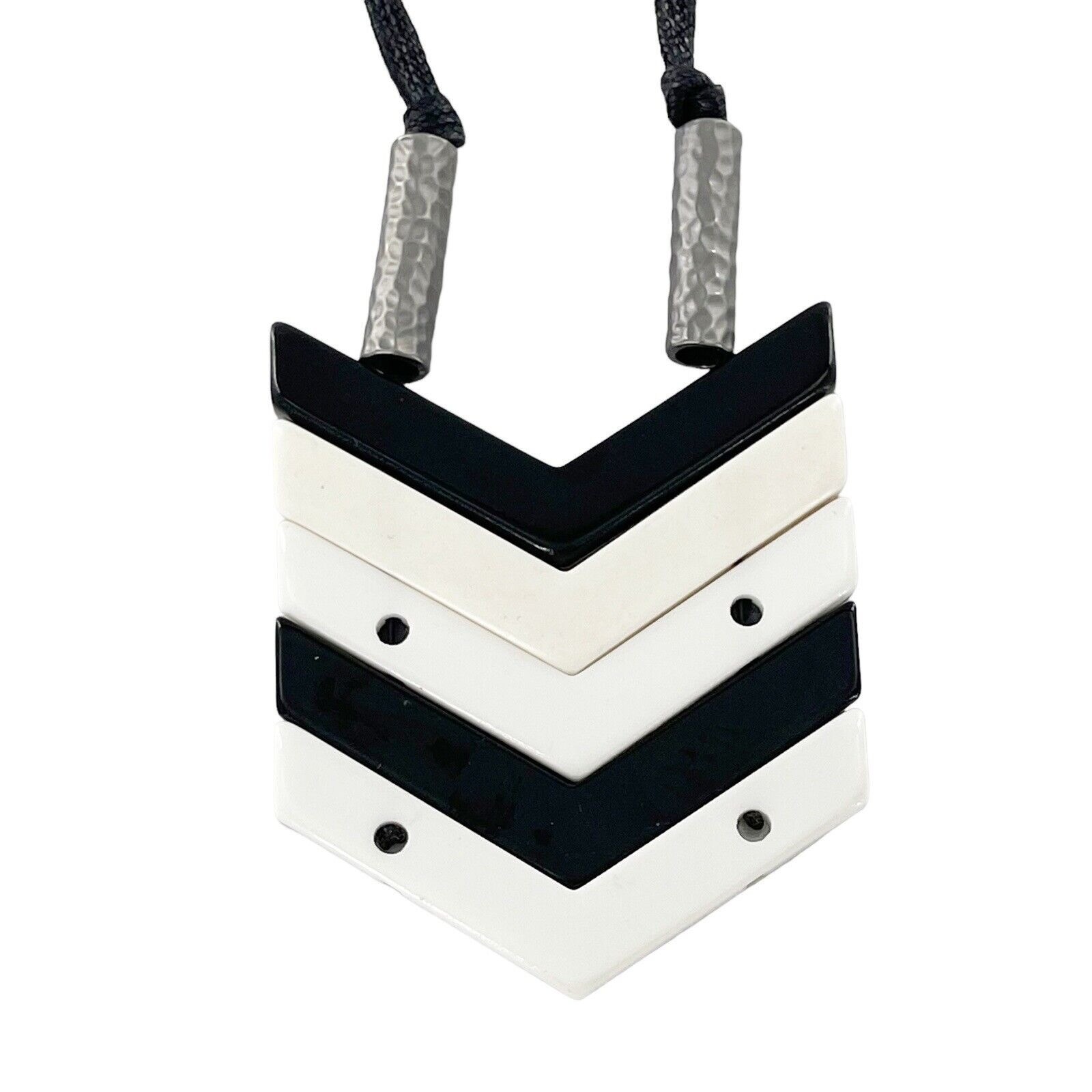 Arrowstack Chevron Reversible Necklace Metal Slid… - image 5