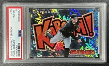 PAUL SKENES PSA 8 2025 PANINI PROSPECT EDITION #10 KABOOM! SSP PIRATES 4987