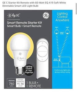 4.4 4.4 out of 5 stars (33) GE C Starter Kit Remote with 60-Watt , Dimmable