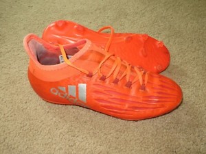 GOOD Adidas orange slip-on w/ ankle stretch support soccer cleats youth boys 4.5 | eBay