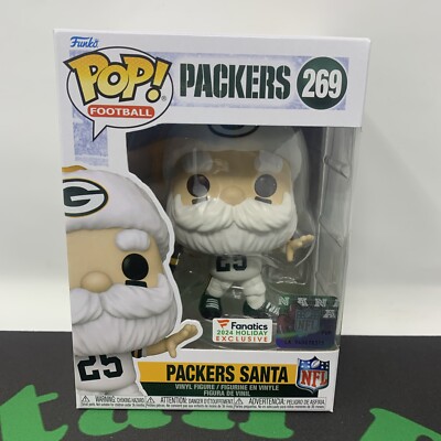 Funko Pop! Green Bay Packers Santa #269 White Jersey #25 Vinyl 2024 Exclusive