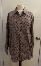 Tasso Ella Men's Geometric Dress Shirt Size Large