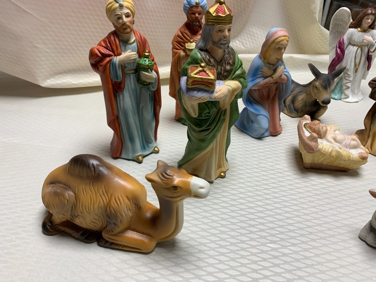 13 Piece Porcelain Nativity Set vintage Christmas | eBay