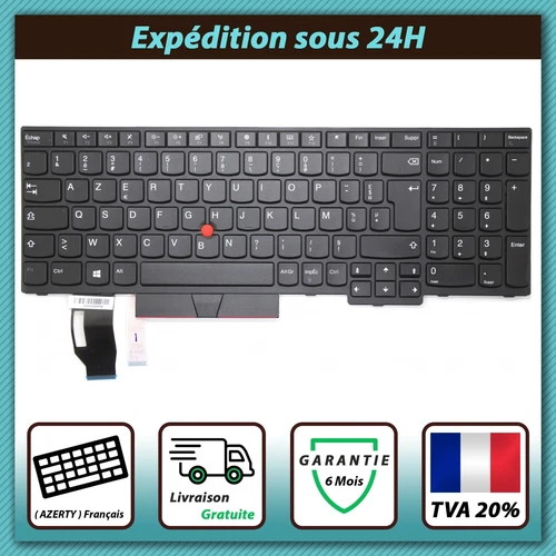 CLAVIER FRANÇAIS AZERTY LENOVO THINKPAD E590 E580 T590 L580 L590 P72 P53 P52