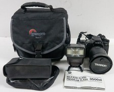 Minolta Maxxum 3xi Film Camera Tamron 28-200mm Minolta 3500xi Flash CLEAN TESTED