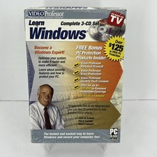 Video Professor Learn Windows Sealed 3 CD-Rom Set