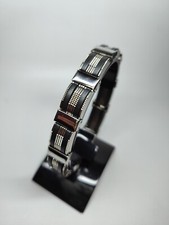 Herrenarmband Edelstahl Schwarz Silber Biker Armband
