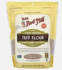 Bob's Red Mill Teff Flour, Whole Grain, Gluten Free, 20 oz ( 567 g) Exp 7/2026