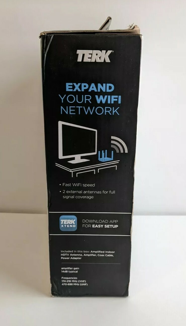 TERK Trinity Xtend Amplified Indoor HDTV Antenna with WiFi Extender eBay