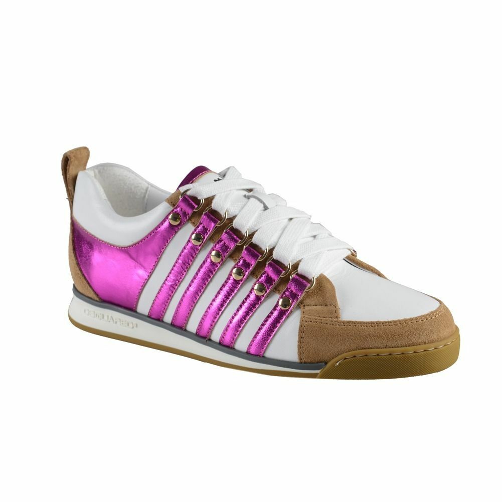 Модные кроссовки Dsquared из разноцветной замши и кожи Sz 6 65 7 75 85 95 47790₽
