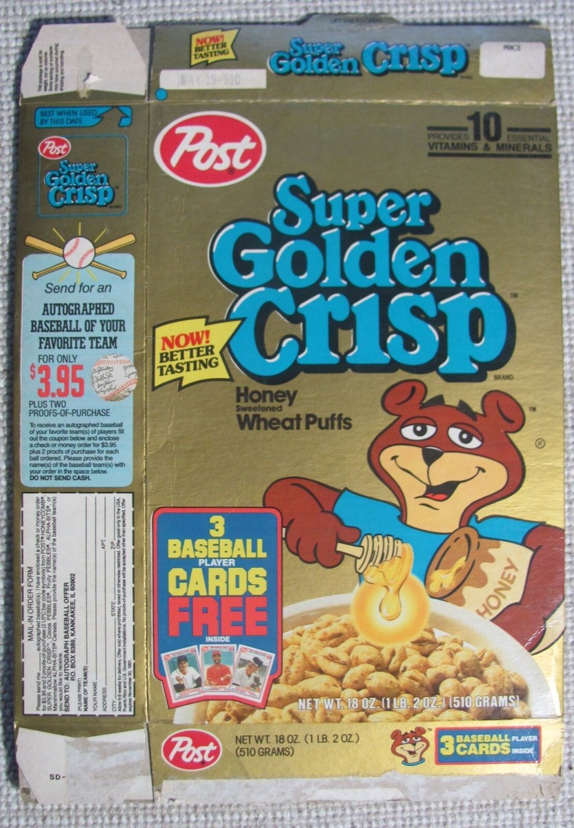 1991 Super Golden Crisp Baseball Card Offer Ken Griffey Jr, Bo
